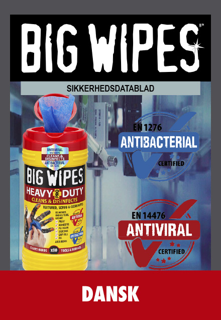 BIG WIPES - Industrial - HEAVY DUTY - Sikkerhedsblad - DANSK