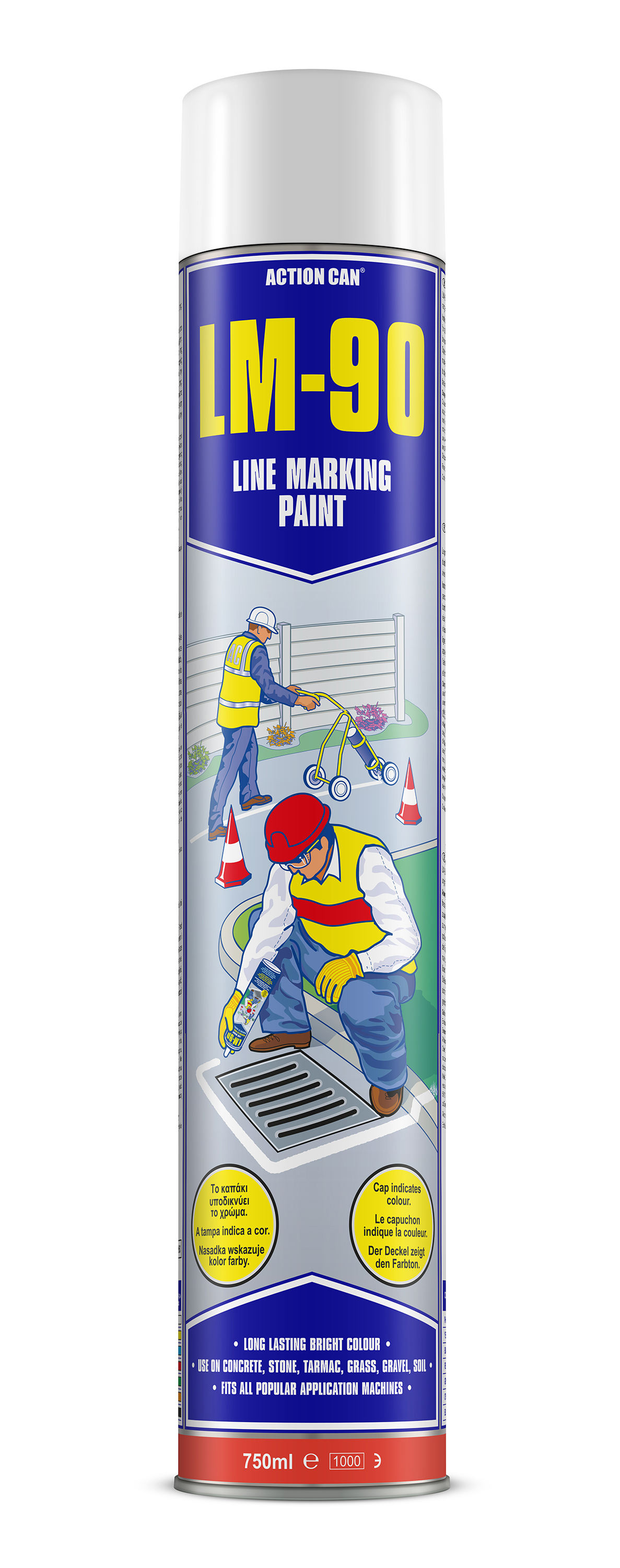 ACTION CAN LM-90 750 ML - MARKING PAINT WHITE