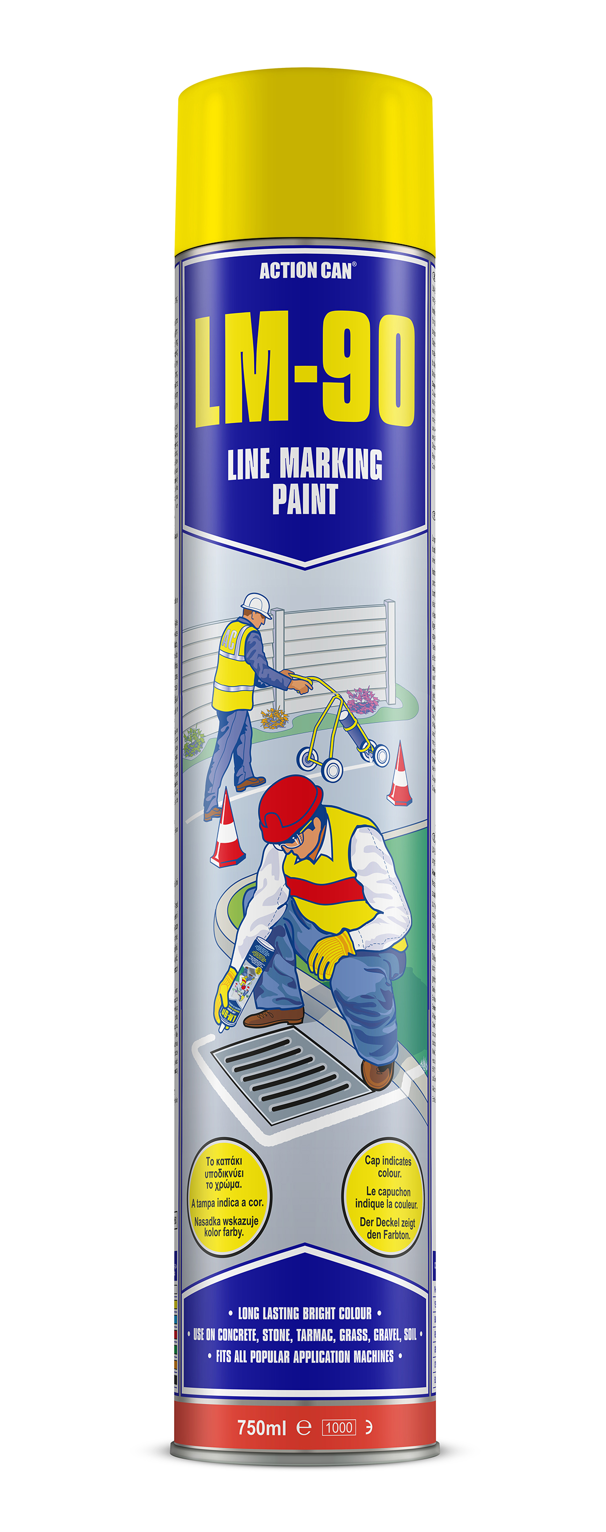 ACTION CAN LM-90 750 ML - MARKING PAINT YELLOW