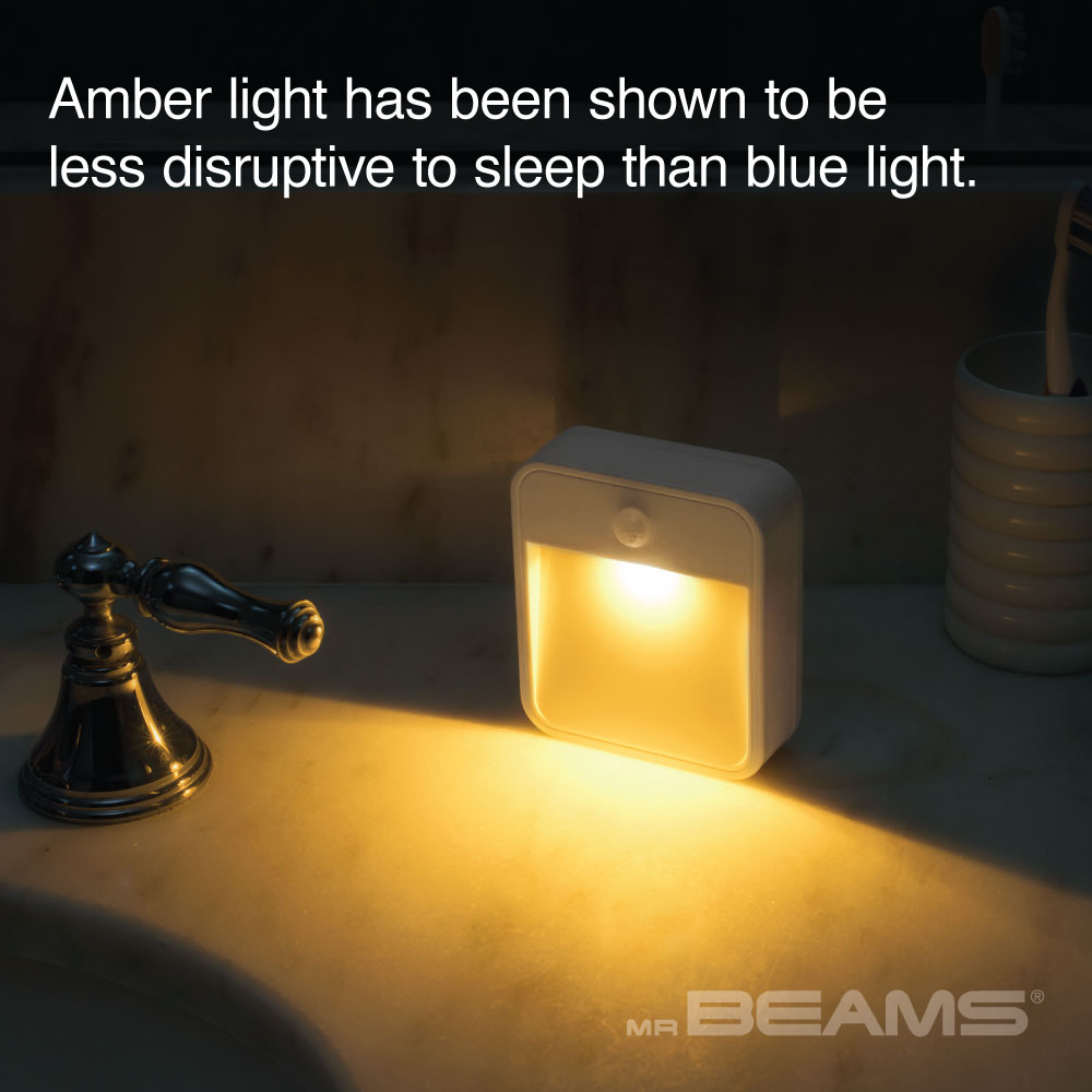 MR BEAMS STICK ANYWHERE LIGHT - 2-PACK AMBER LED