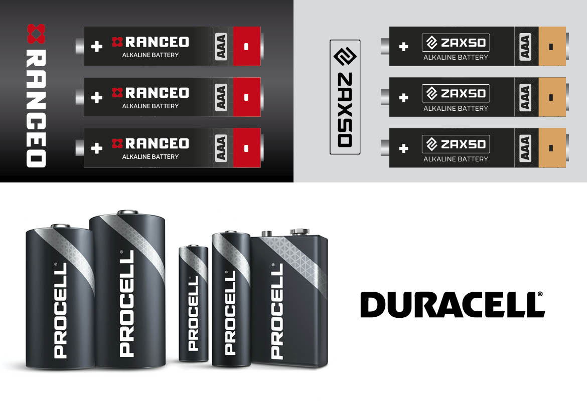 Batterier og ladere - Alkaline og genopladelige batterier af høj kvalitet - RANCEO - ZAXSO - DURACELL