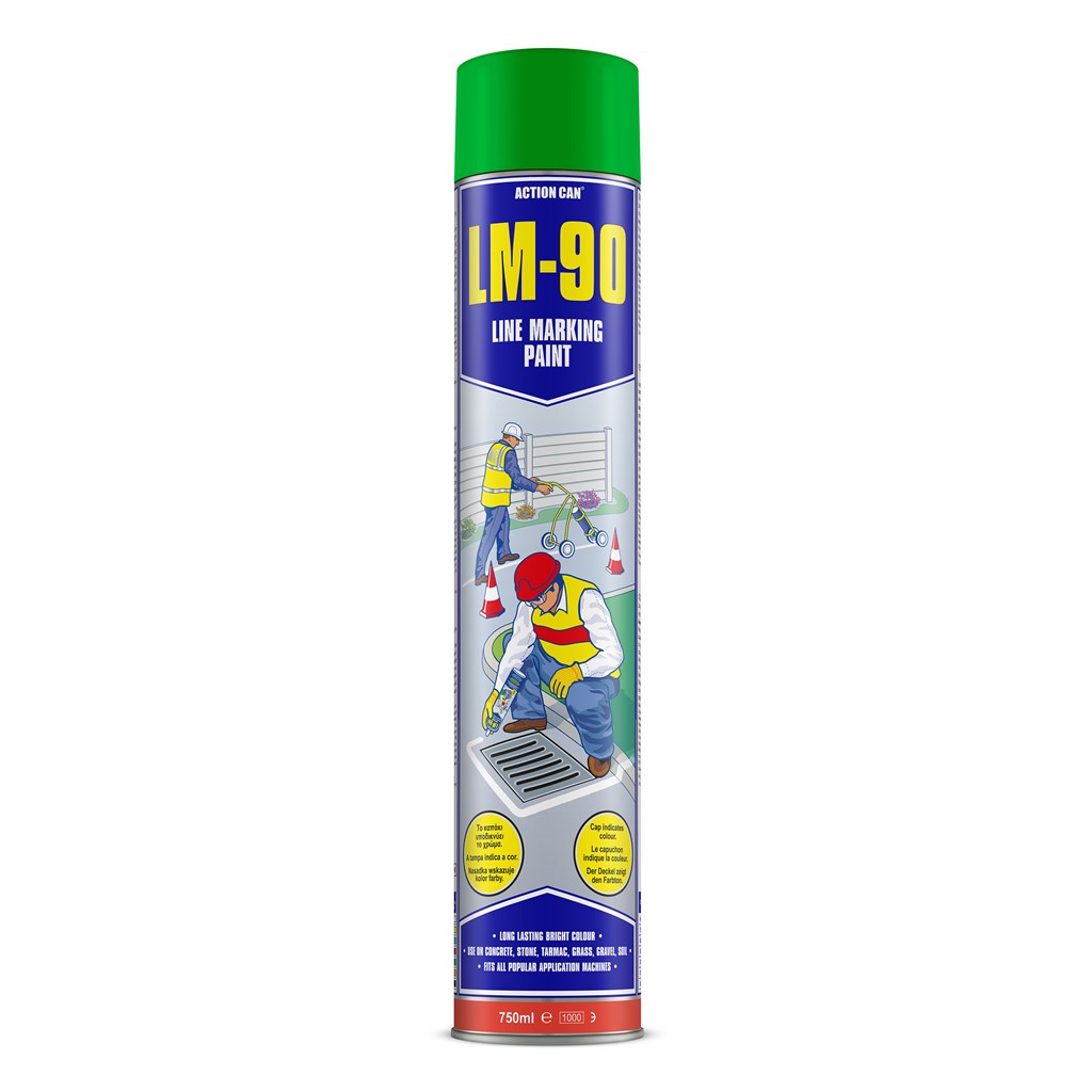 ACTION CAN LM-90 750 ML - MARKING PAINT GREEN