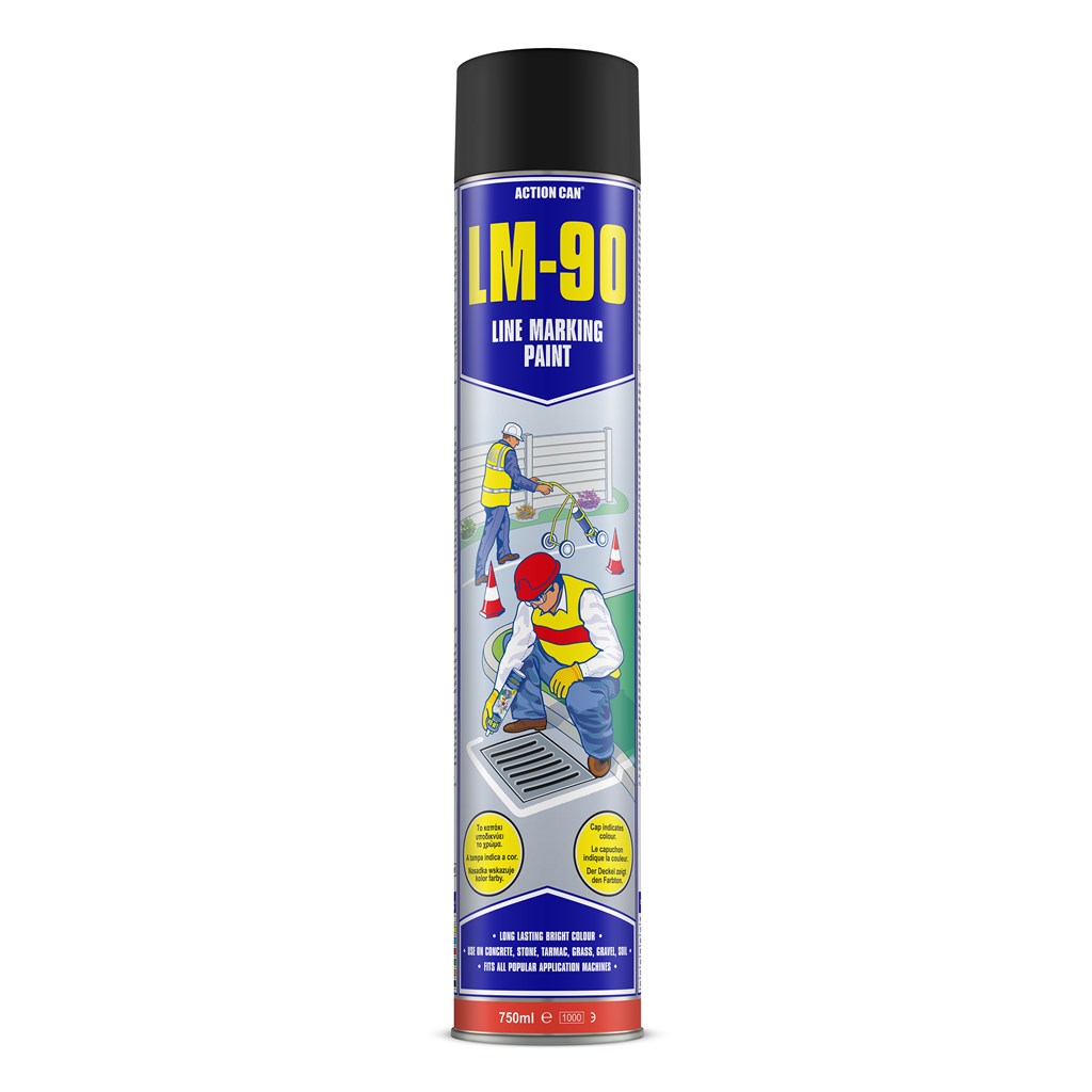 ACTION CAN LM-90 750 ML - MARKING PAINT BLACK