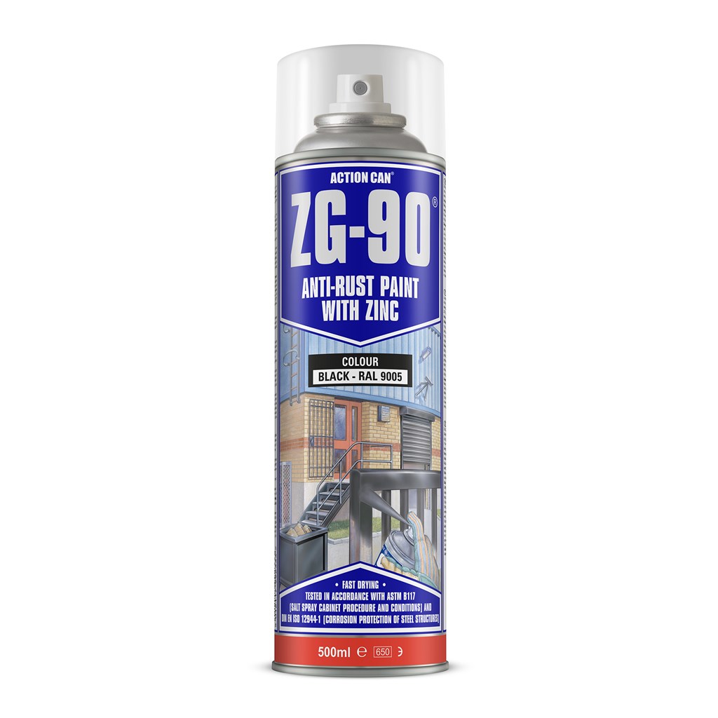 ACTION CAN ZG-90 500 ML - ANTI-RUST PAINT BLACK