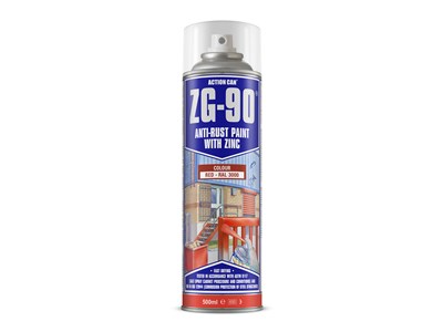 ACTION CAN ZG-90 500 ML - ANTI RUST PAINT RED